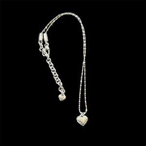 Brighton puffy Swarovski Crystal Heart Necklace